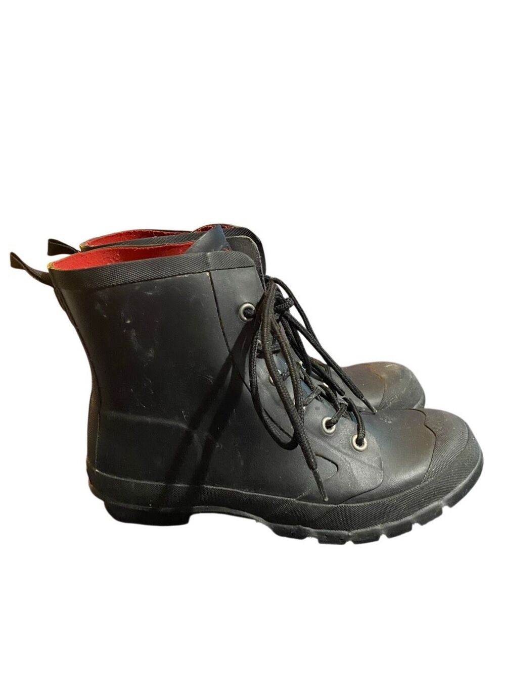 Lauren Ralph Lauren women’s blue Mikenna rubber lace up ankle boot 8